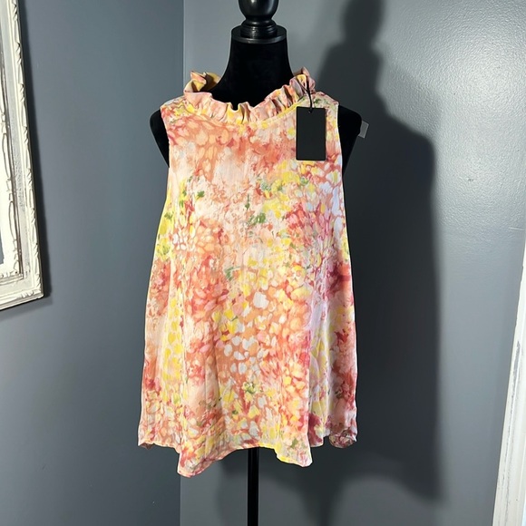 GIBSONLOOK Cavallo Halter Top In Impressionist Dahlia NWT size XL Easter Spring - Picture 1 of 7